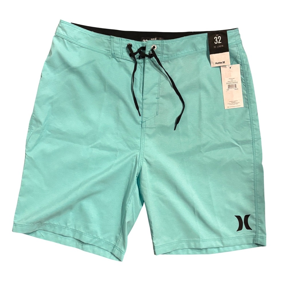 Hurley Mens One and Only Crossdye 20 Board Shorts Aqua Blue Size 32